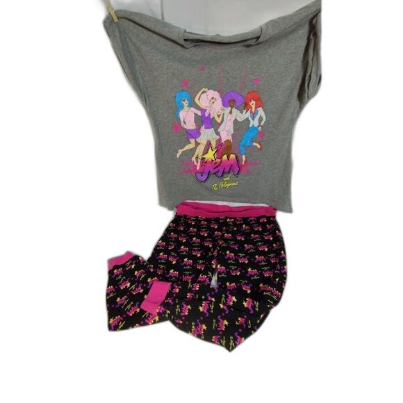 Jem and the Holograms 2 Piece Pajamas /Lounge Set Women's Size M 100% Cotton 80s - Picture 1 of 15